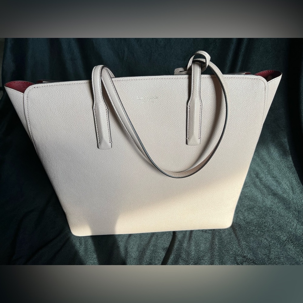 Genuine Kate Spade Margaux Large Work Leather Tote Bag - Palme Vellum Pink